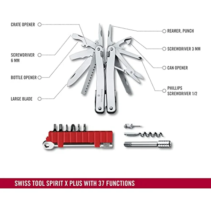 Victorinox SwissTool Spirit X Plus Ratchet in Leder-Etui (3.0236.L) – Bild 2