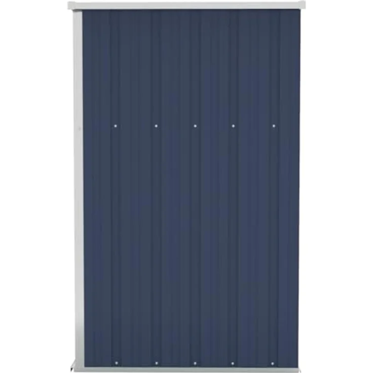 vidaXL Anbauschuppen Anthrazit 118x100x178 cm Verzinkter Stahl, Double Doors, Lockable Plastic Handle, Low Maintenance – Bild 5