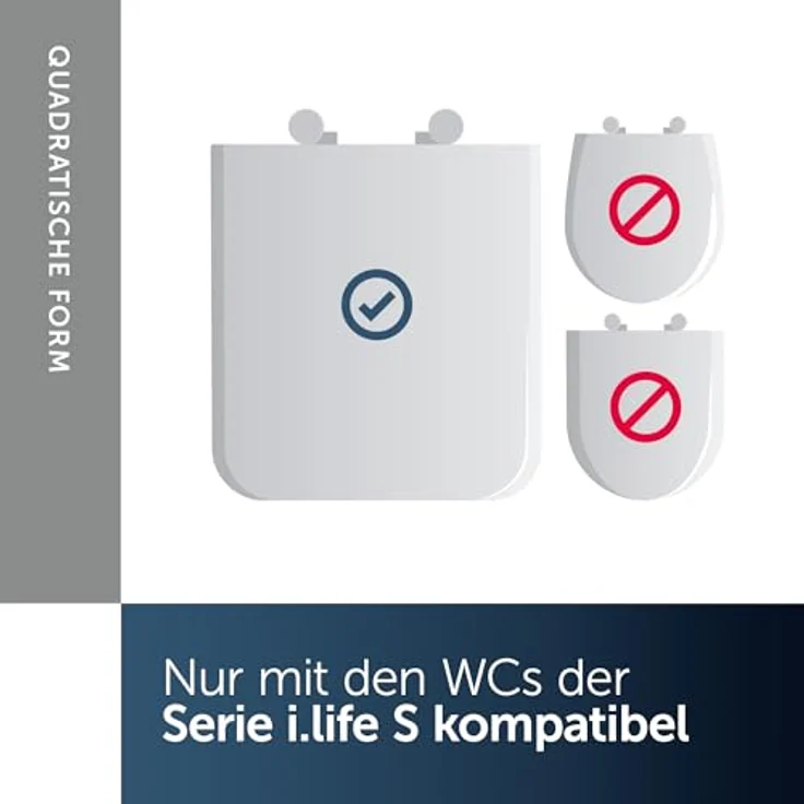 Ideal Standard WC-Sitz i.life S Wrapover, Duroplast in Weiß mit Schnellverschluss und Edelstahlscharniere – Bild 6