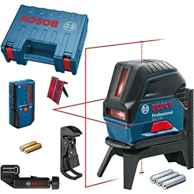 Bosch Professional Kreuzlinienlaser GCL 2-50 (5x AA Batterien, Arbeitsbereich: 50m, im Handwerkerkoffer) – Bild 2