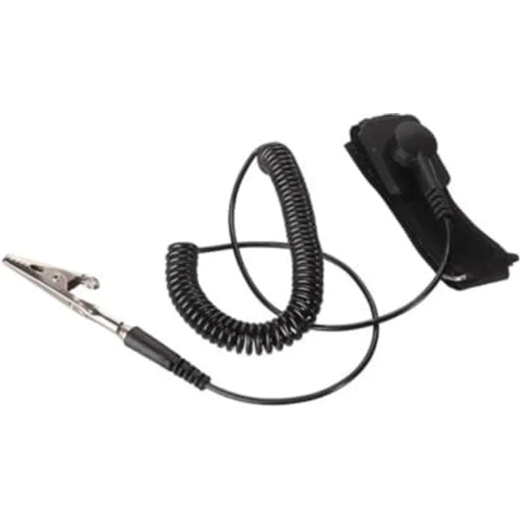 Velleman Antistatik-Armband, verstellbar mit Krokodilklemme, 1 Mohm, schwarz, 1-tlg.