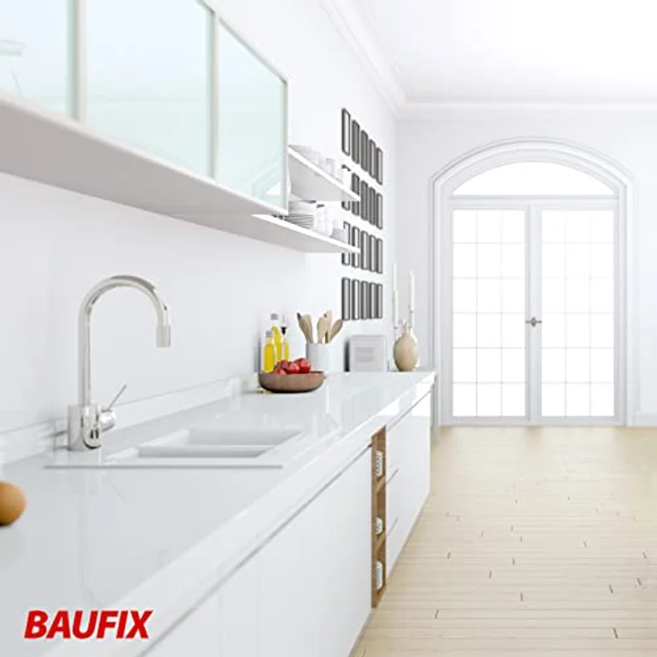 Baufix Bad- und Küchenfarbe weiß, 5 l – Bild 3