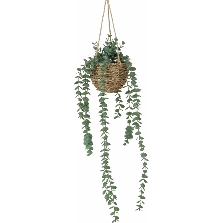 Boltze Home Eukalyptus Topfpflanze, Kunstpflanze für Innenräume, 78 cm hoch, pflegeleicht aus Polyethylen