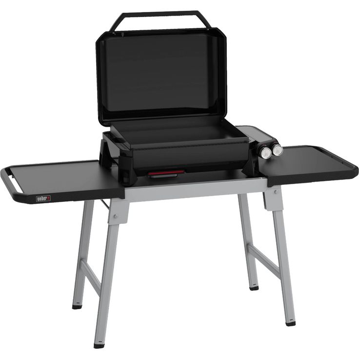 Weber Gasgrill Slate GP56 Bundle, Premium-Plancha-Grill mit gleichmäßiger Hitzeverteilung, schwarz