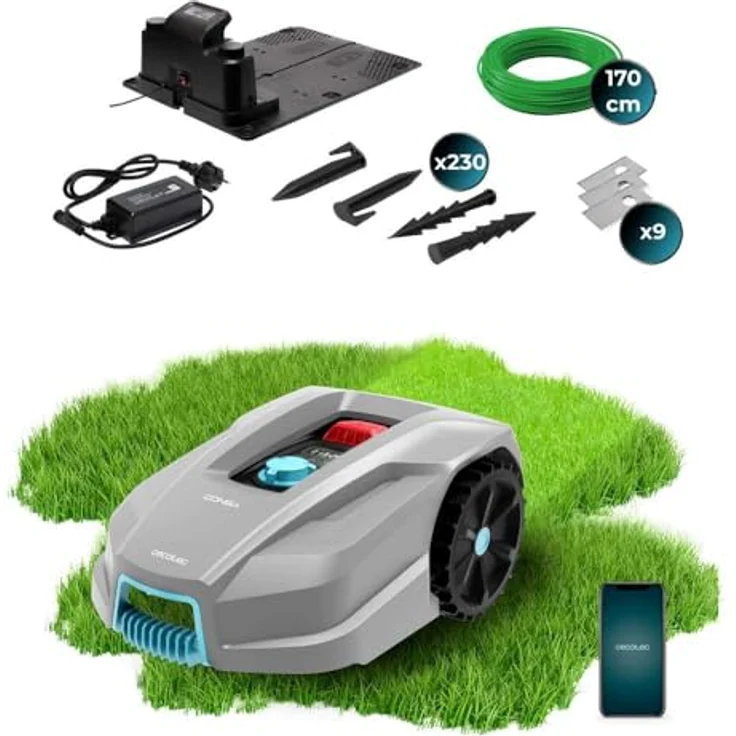 Cecotec GrassHopper 800 Connected, Mähroboter für Rasenflächen bis 800 m², variabel einstellbare Schnitthöhe 20-60 mm, Smart Home-kompatibel, leiser Betrieb 55 dB – Bild 7
