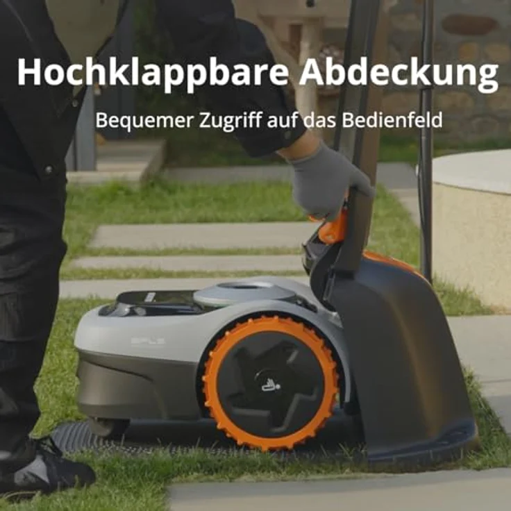 Segway Garage S für Mähroboter Navimow i, mobile Parkstation in Grau mit hochklappbarer Abdeckung – Bild 4
