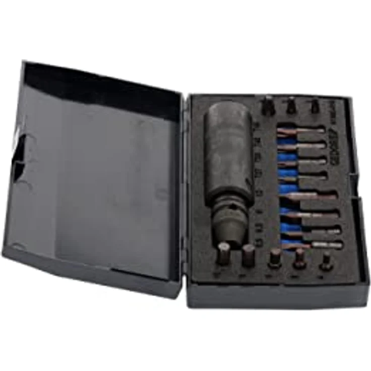 Gedore Schraubenausdreher-Set 6654600, Hammerbetätigung, Schlitz-, Kreuzschlitz-, Innensechskantschrauben, Kunststoffkasten, 200 x 120 x 38 mm – Bild 4