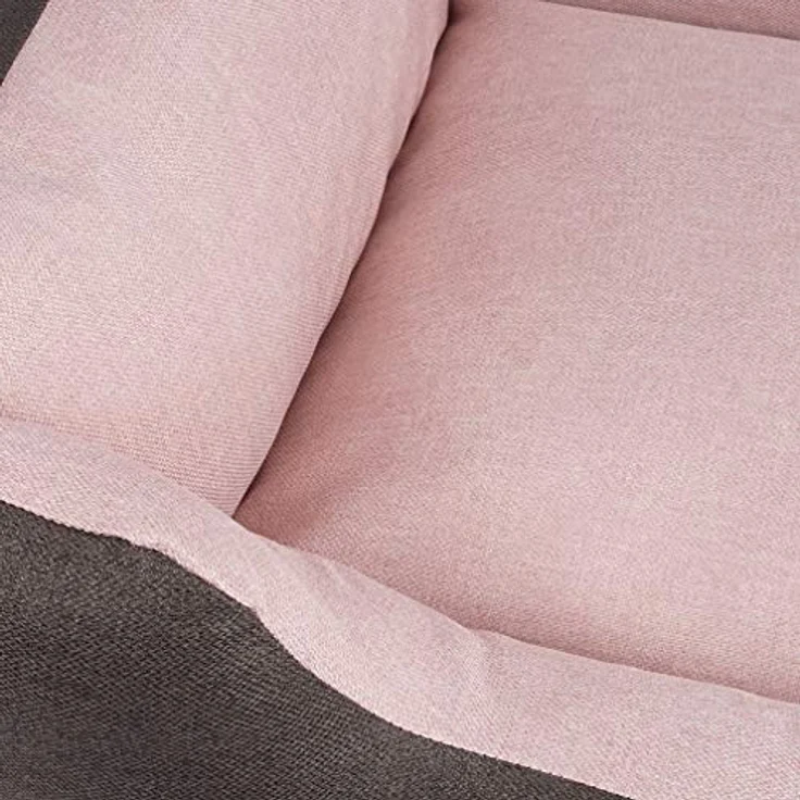 Knuffelwuff 14096-008 Hundebett Hundekörbchen Hundesofa Hundekissen Hundekorb Bezug Waschbar Grosse Hunde Xxl Luke Schwarz-Rosa – Bild 3