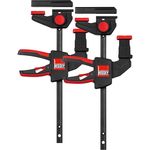 BESSEY Einhandzwinge und Tischzwinge EZR15SET, fixieren von Führungsschienen an Arbeitstischen, Adapter auf Ober-/Unterteil einsetzbar, Gewicht 0,90 Kg,