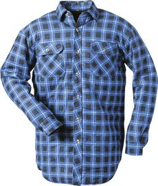 Thermohemd, gefüttert, Gr. XL, blau-kariert