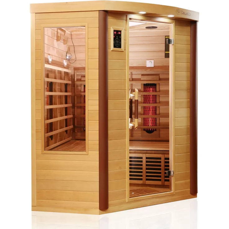 Dewello Infrarotkabine Infrarotsauna TORONTO 152cm x 152cm inkl. Vollspektrumstrahler, Bodenstrahler – Bild 3
