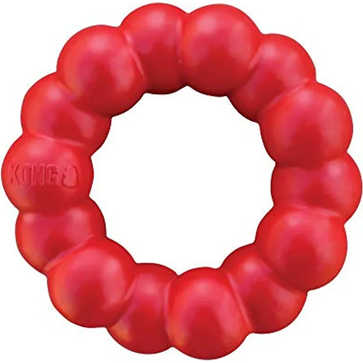 KONG – Ring – Hundespielzeug aus robustem Kautschuk zum Kauen – Für mittelgroße/große Hunde