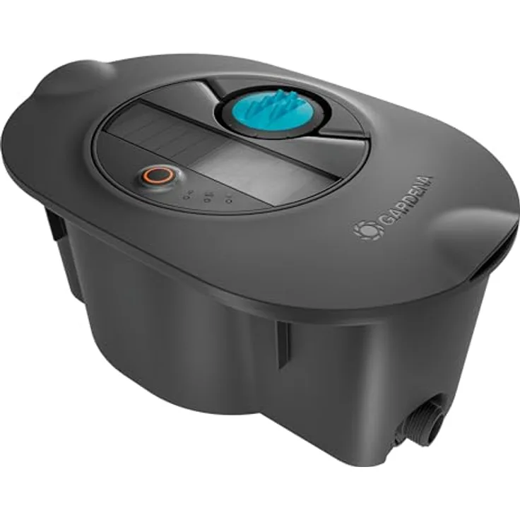 Gardena AquaPrecise Bewässerungssystem Pipeline, solarbetrieben mit Bluetooth App-Steuerung für Rasenflächen bis 320 m²