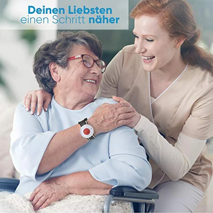 HelpLine by Eiflaender & Soehne HelpLine Mini mit Funksender Alarmanlage, mobiler Hausnotruf für Kranke und Senioren, wasserdicht (Schwarz) – Bild 2