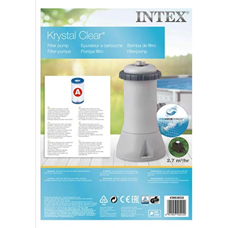 Intex 28638 Filteranlage und 1 Kartusche Filterpumpe 3.785 l/h Schwimmbad Pumpe – Bild 6