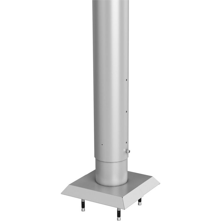 Biohort Aluminium-Pfosten silber-metallic 180 cm, für den Sichtschutz, zum Andübeln, höhenverstellbar