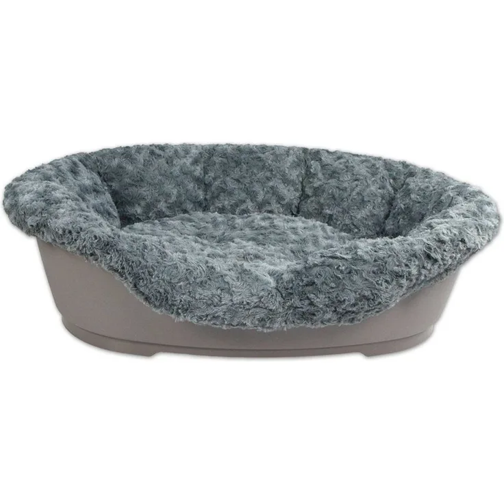 Karlie Tierdecke Kuschelbezug für Kunststoff Hundekorb Hygienekorb, Polyester, grau