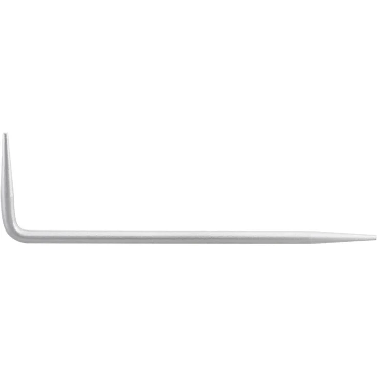 FORTIS Winkeldorn 500 x 150 x 20 mm, Spezial-Werkzeugstahl, 90° gebogen für koaxiale Ausrichtung
