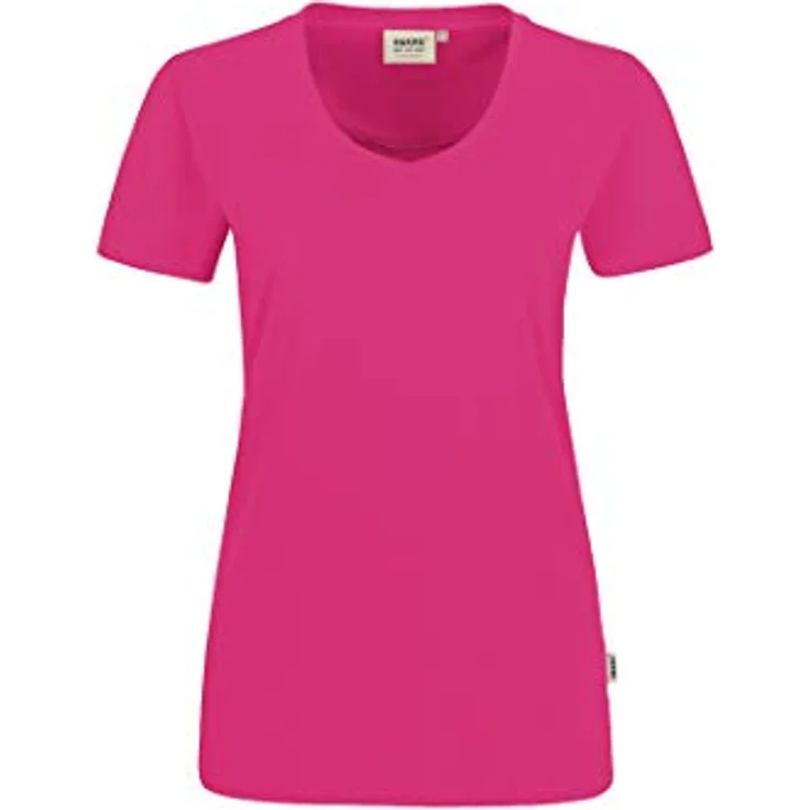 HAKRO Damen V-Shirt Mikralinar 181, magenta, XL – Bild 2
