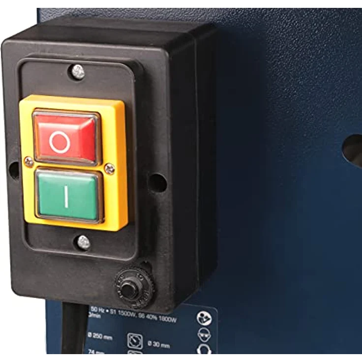 FERM Tischkreissäge 250mm - 1800 Watt - Ausziehbare Aluminium Arbeitstisch - Vakuum-Adapter - Winkelanschlag und Parallelführung - Inkl. T40 (TCT) Sägeblatt – Bild 6