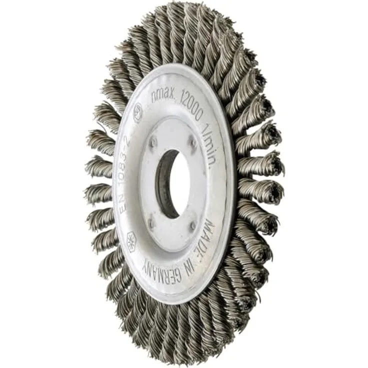 Forum Rundbürste Stahldraht 125 x 6 mm, gezopft für Entgraten und Reinigen, max. Drehzahl 12.500 min-1