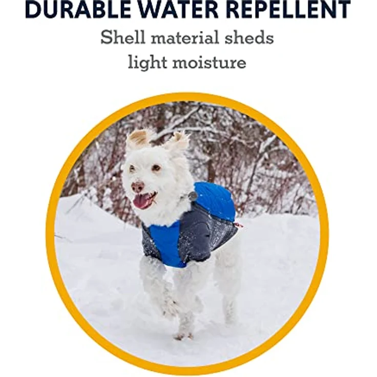 RUFFWEAR Powder Hound Isolierte Hundejacke, Wetter- und wasserabweisend, kaltes Wetter, Hundemantel mit Fleecefutter, Premium Wintermantel Schneeanzug für Hunde, Blue Pool – X-Small – Bild 4