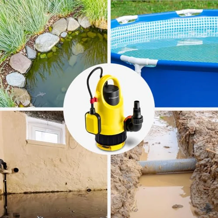 TROTEC Tauchpumpe TCW 900 – Kombi-Tauchpumpe für Klar-/Schmutzwasser – 15.000 l/h, 900 Watt, max. 7m Eintauchtiefe, IPX8 – Bild 4