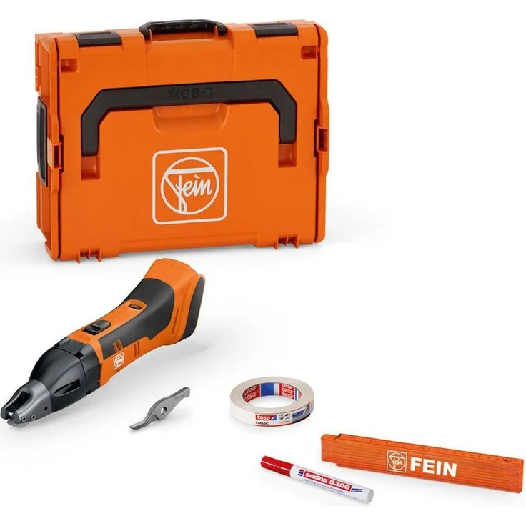 Fein Elektroblechschere ABSS 18 1.6 E AS Set, Akku-Schlitzschere bis 1,6 mm mit QuickIN Schnellwechselsystem und exzellenter Ergonomie