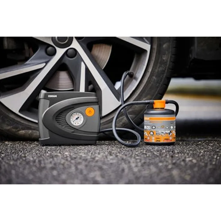 Osram TYREseal Kit Essential, Reifenkompressor mit Dichtmittel (0.45 l), repariert Reifenschäden bis 6 mm, umweltfreundlich und einfach zu handhaben, inkl. Aufbewahrungstasche – Bild 8