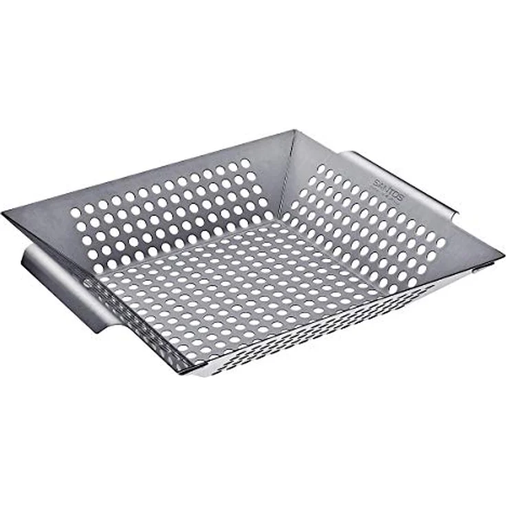 SANTOS Gemüsekorb XL / Grillwok Edelstahl, 30,5 x 30,5 cm – Bild 2