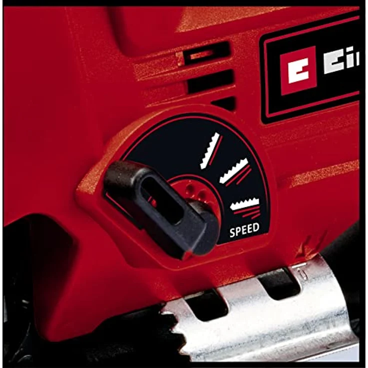 Einhell Stichsäge TC-JS 80/1 Kit (550 W, 20 mm Hubhöhe, Pendelhubfunktion, 80 mm Schnitttiefe in Holz, 10 mm in Stahl, 3.000 min-1, inkl. 3x T-Schaft Sägeblatt) – Bild 5
