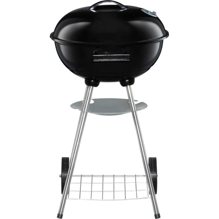 JTI GmbH Holzkohlegrill Mustang 43CM, runder Grill mit verchromtem Rost und variabler Luftstromkontrolle