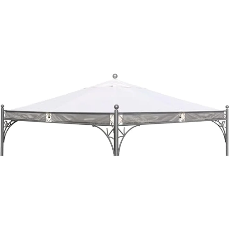 OUTFLEXX Pavillon-Ersatzdach für Siena Garden Pavillon "Korfu", 350x350 cm, wasserabweisend, Naturfarbe, robustes Polyester 250g/m² – Bild 2