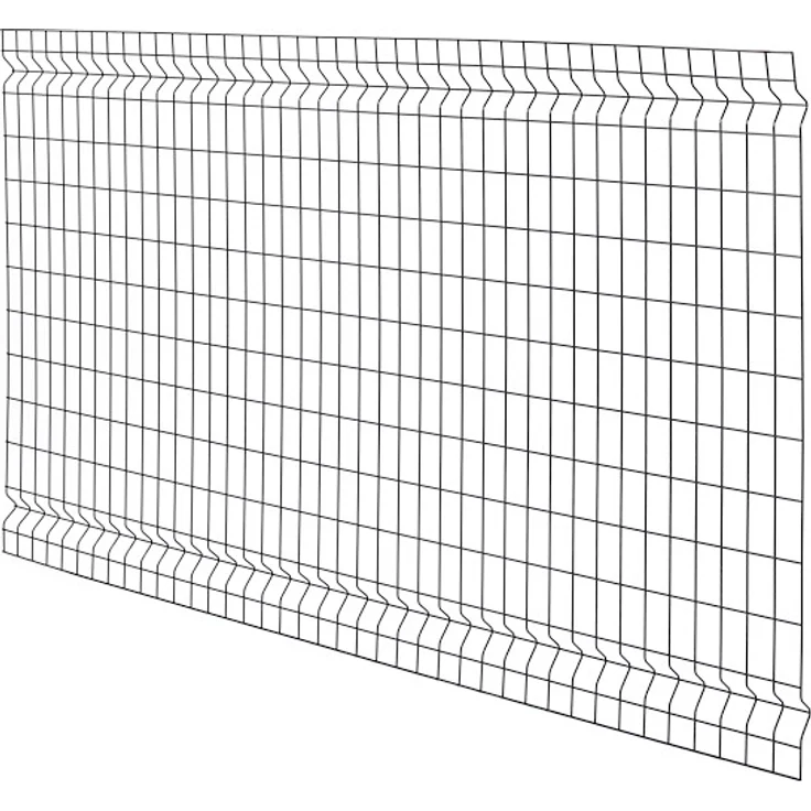 JUNGELMAR 3D-Felder Zaunmatte 2000x1200 mm, stabil und pulverbeschichtet, anthrazit