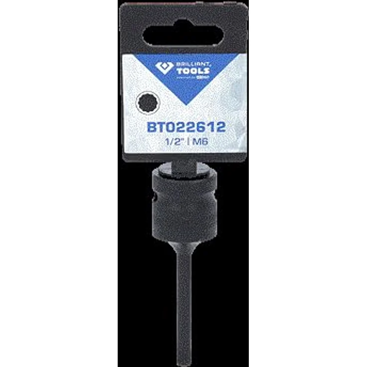 Brilliant Tools Kraft-Bit-Stecknuss XZN M6, 1/2" Innenvierkant-Antrieb, Chrom-Molybdän-Stahl, phosphatiert, 78 mm Länge – Bild 8