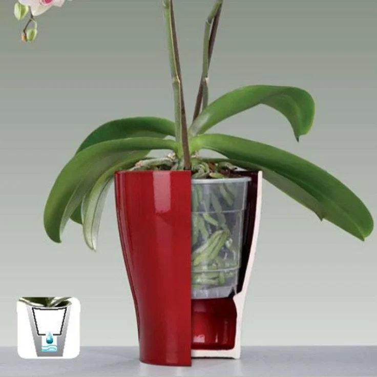 Scheurich Orchideentopf 608, Keramik Übertopf Ø 10 x 13 cm, 100 % wasserdicht, Farbe panna, nachhaltig und umweltfreundlich – Bild 4