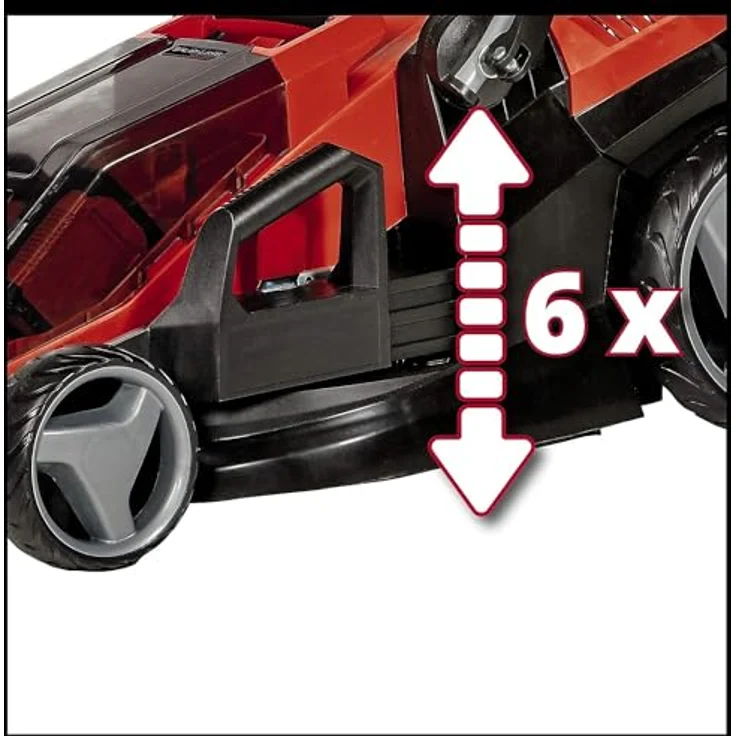 Einhell Akku-Rasenmäher 'GE-CM 36/36 Li M Kit', mit 2x 18V 4,0 Ah Akkus und Ladegeräten, bis 400 m², bürstenloser Motor, 36 cm Schnittbreite, Mulchfunktion, höhenverstellbarer Führungsholm – Bild 6