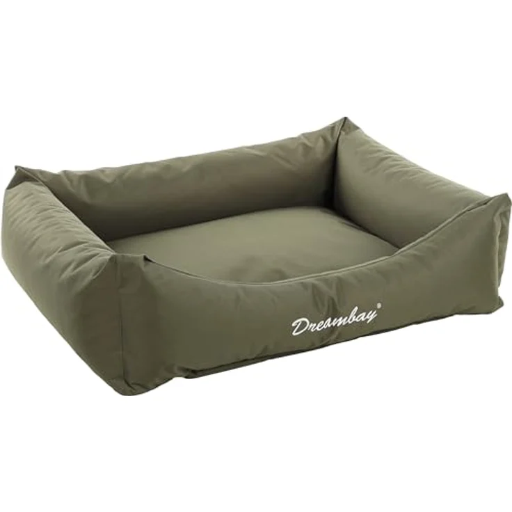 Flamingo Korb Dreambay® Rechteck Olivgrün - Wasserabweisend und Waschbar - Abnehmbarer Bezug mit Reißverschluss - Nachhaltig – Bild 1