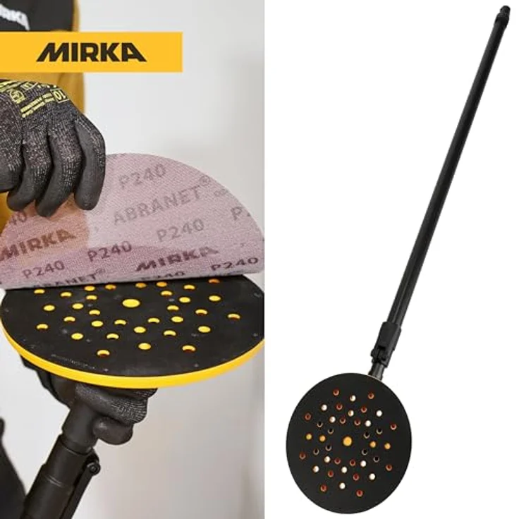 Mirka DecoSander Multischleifer, Kombi-Schleifer mit Click & Slide System, teleskopierbar von 1,1 m bis 1,8 m, integriertes Staubabsaugsystem – Bild 4
