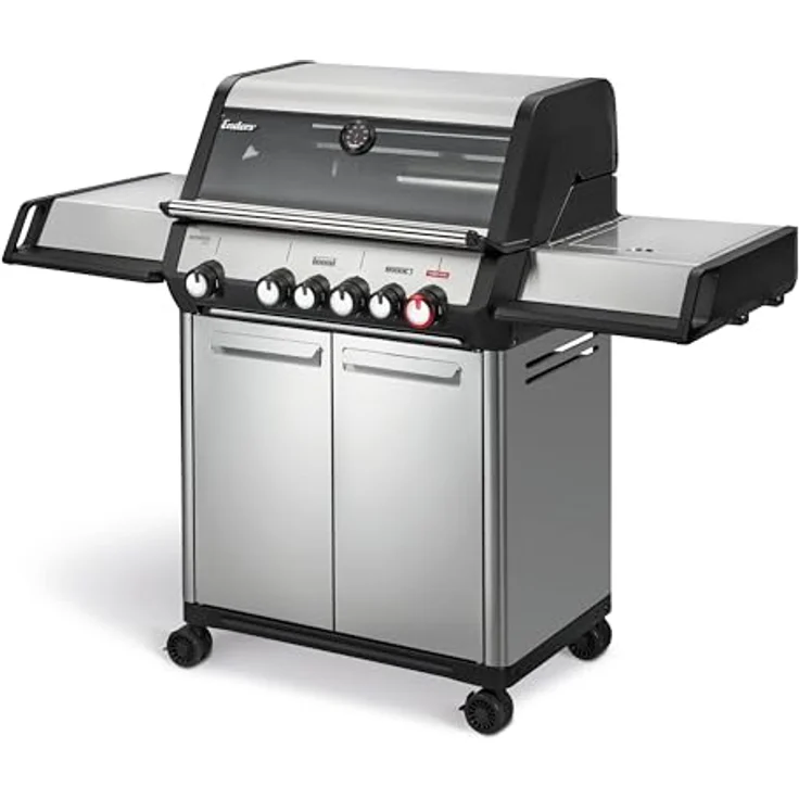 Enders Monroe Pro 4 SIKR Turbo, Gasgrill mit 4 Brennern, Hochleistungshitzezone, Rückwandbrenner und gusseisernem Grillrost – Bild 2