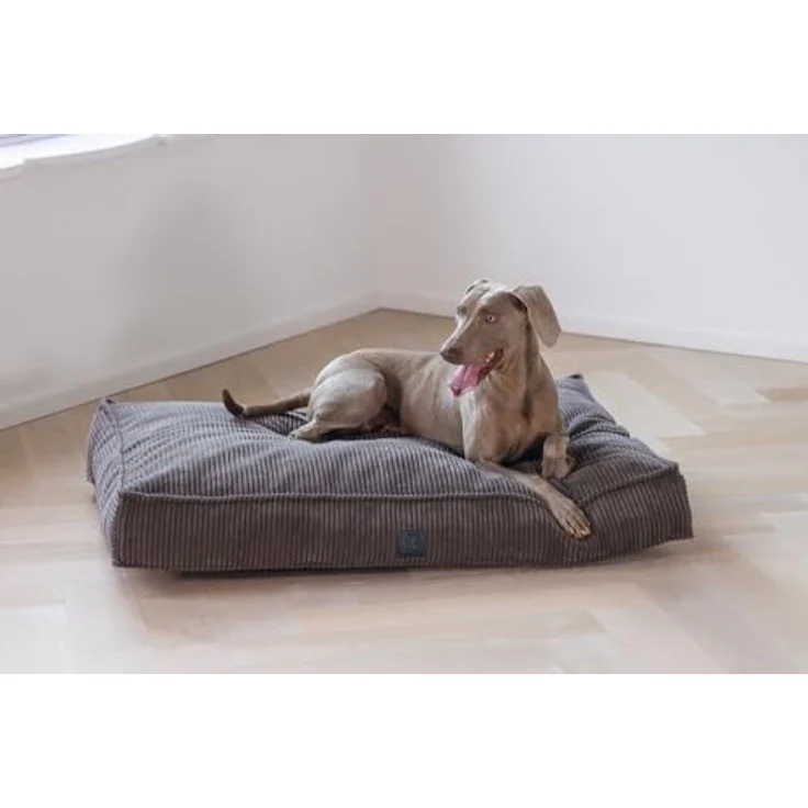 Designed By Lotte Tierkissen Hundekissen Ribbed braun - Polyester, Flockenfüllung, abnehmbarer Bezug, rutschfester Boden – Bild 3