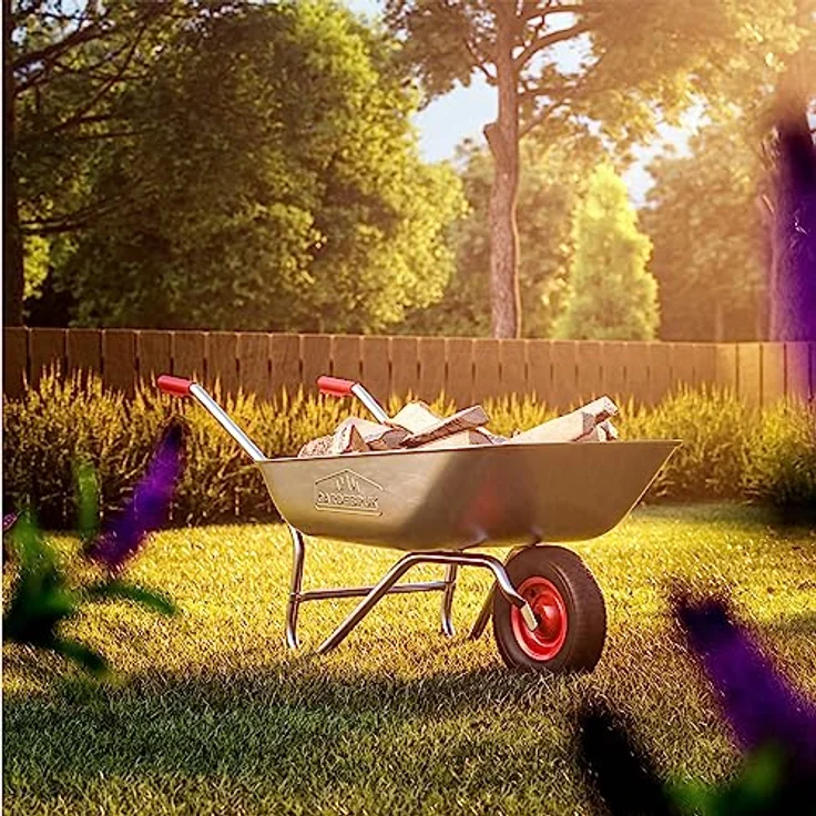 Schubkarren Rad Ersatzrad PU Gartenkarre 4.80/4.00-8 Ø 390mm 200 kg Schubkarrenreifen Achse Felge luftbereift – Bild 3