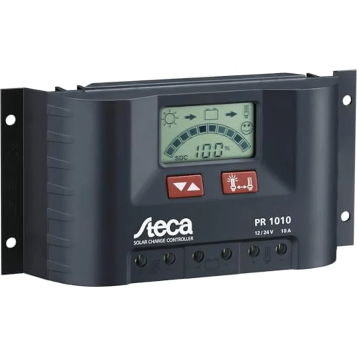 Steca PR 1010, Solar-Laderegler mit großem Display und optimaler Batteriepflege für bis zu 900 Wp Modulleistung – Bild 1