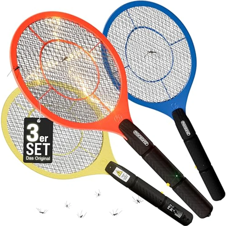 monzana 3 x elektrischer Fliegenfänger - doppeltes Sicherheitsschutzgitter – Bild 2