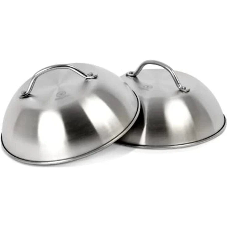 MOESTA-BBQ 19318 - XL BurgerCover 2er Set - Schmelzglocke für Cheeseburger – Schmelz- und Abdeckhaube für Grill und Teppanyaki – Bild 2