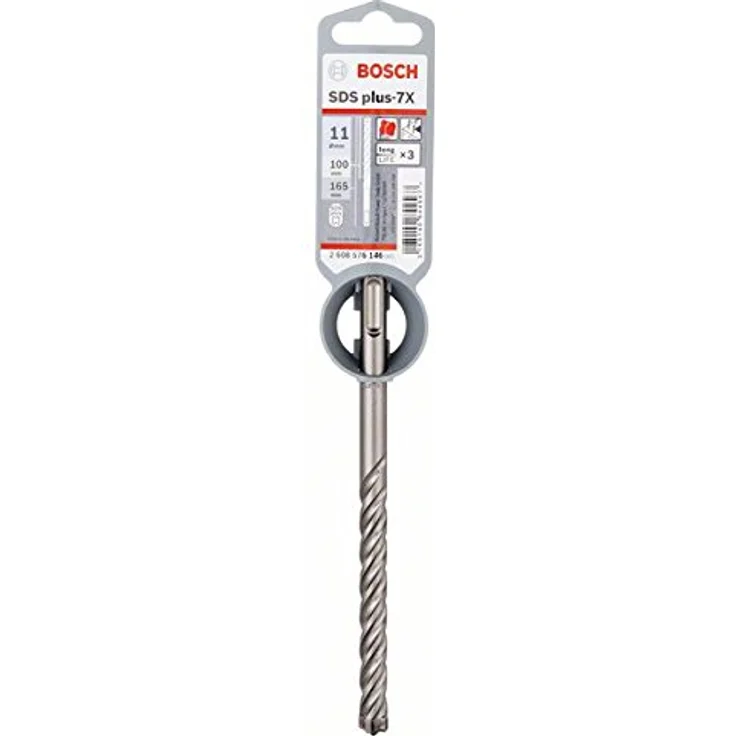 Bosch Professional Hammerbohrer SDS Plus-7X (für Beton und Mauerwerk, 11 x 100 x 165 mm, Zubehör Bohrhammer) – Bild 2