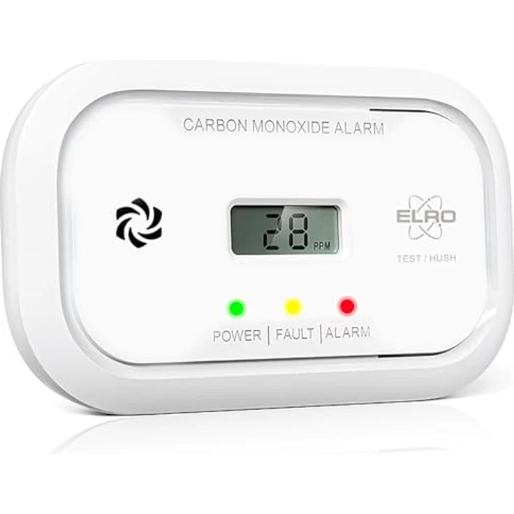 ELRO FC5003 Kohlenmonoxidmelder, 10-Jahres-Sensor mit LCD Display und 3 Jahre Batterien, zuverlässiger Schutz laut EN50291 – Bild 1