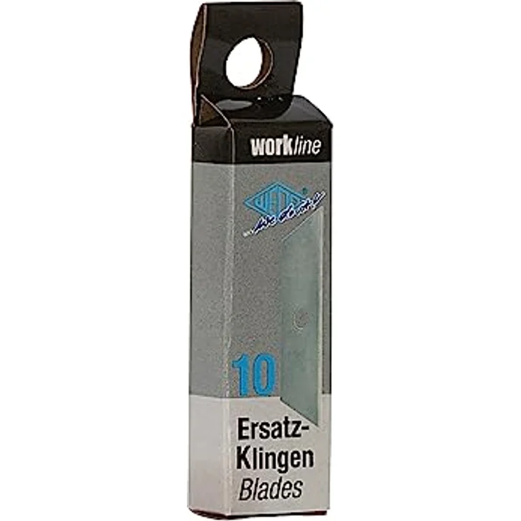 Wedo 7880 Ersatzklingen (für Safety Cutter Standard, Trapez Form, Carbonstahl, Kunststoffbox) 10 Stück, silber – Bild 2