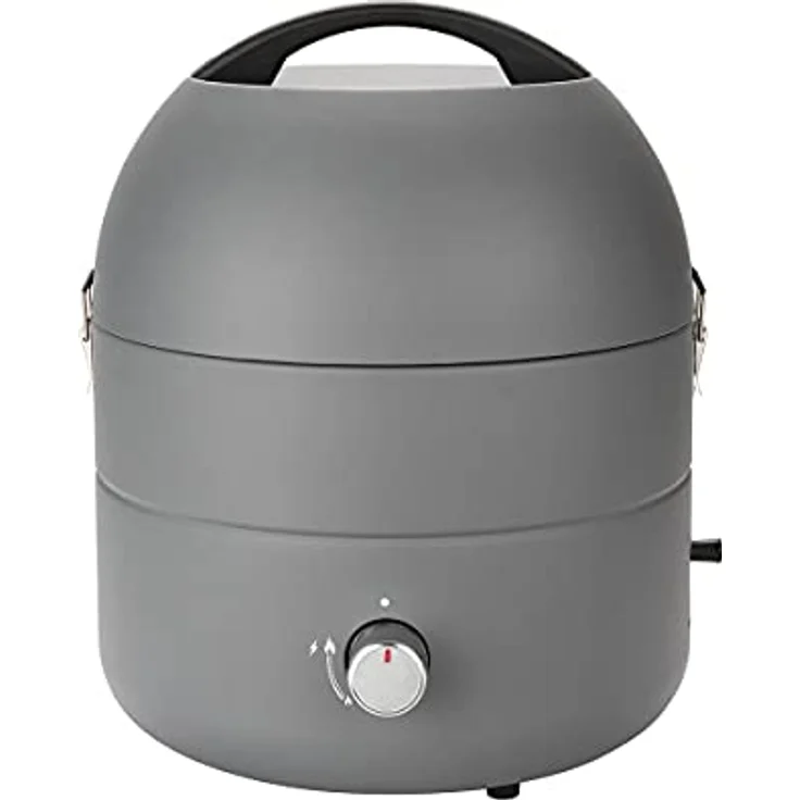 TAINO Tischgrill Kompakt-Grill Gasgrill Gas Tisch Edelstahl-Brenner BBQ Camping (Grill-to-Go Grau) – Bild 1