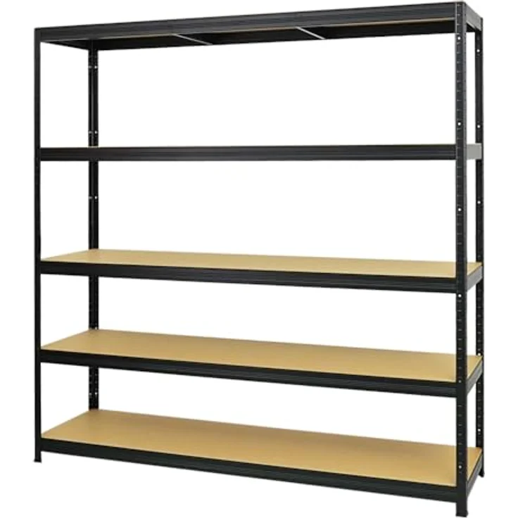 Proregal Schwerlastregal Mega Deal Giant Elephant, 180 x 180 x 45 cm, 5 Böden, Traglast 200 kg pro Boden, Schwarz – Bild 7